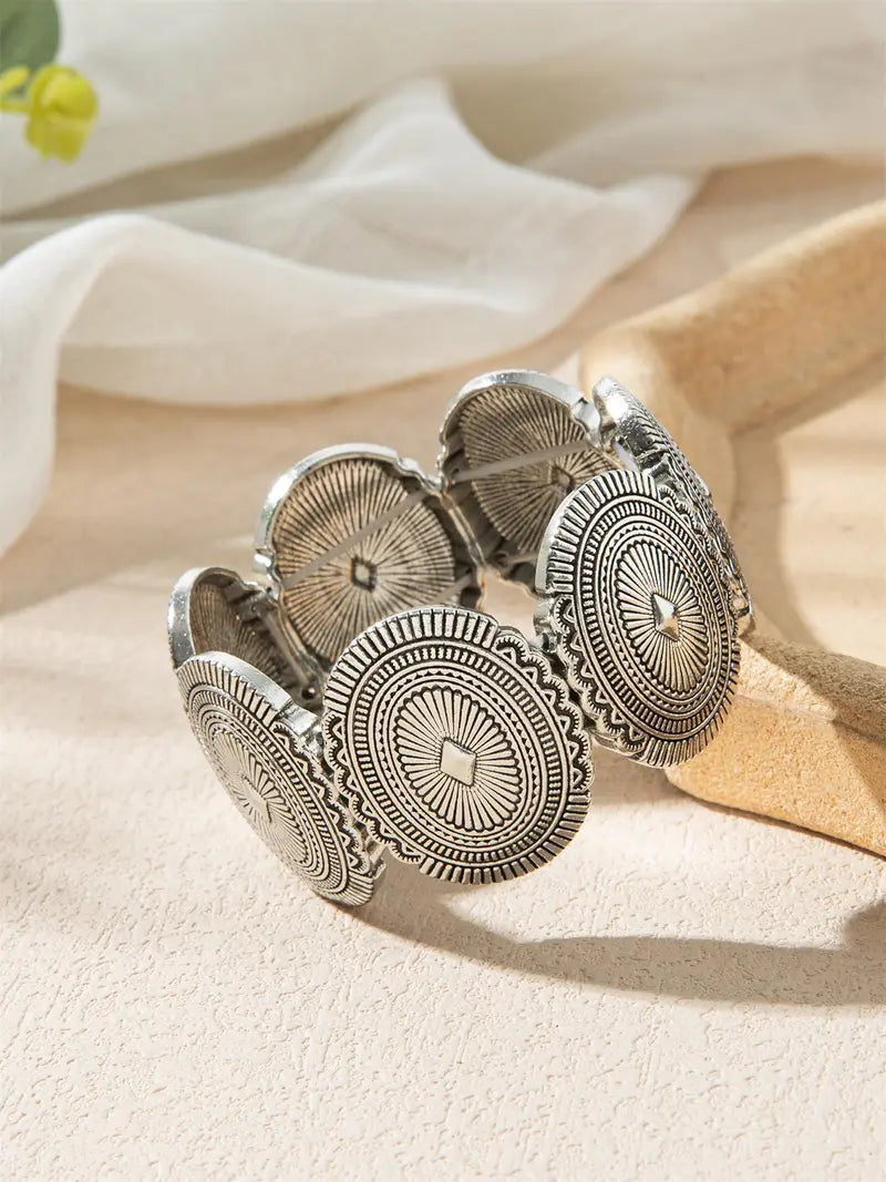 Vintage Western Style Unisex Elastic Bracelet