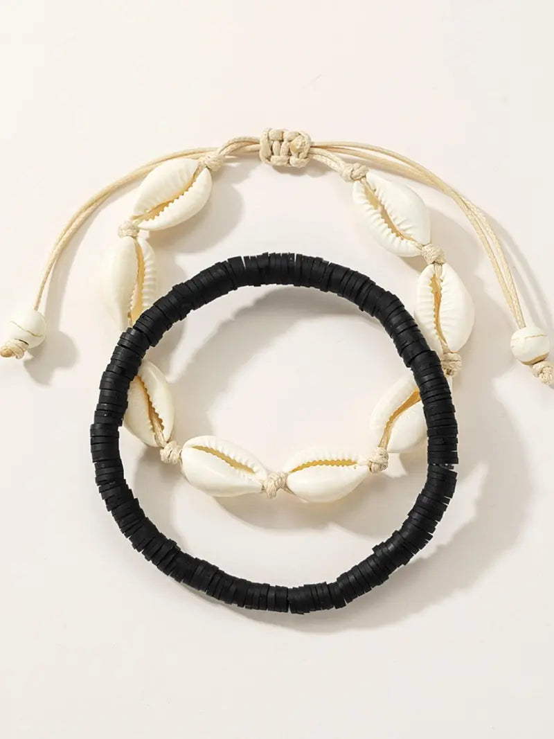 Boho Style Shell Decor Beaded Anklet