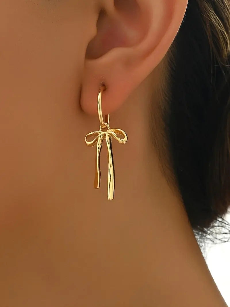 Women's Elegant Bowknot Design Dangle Earrings