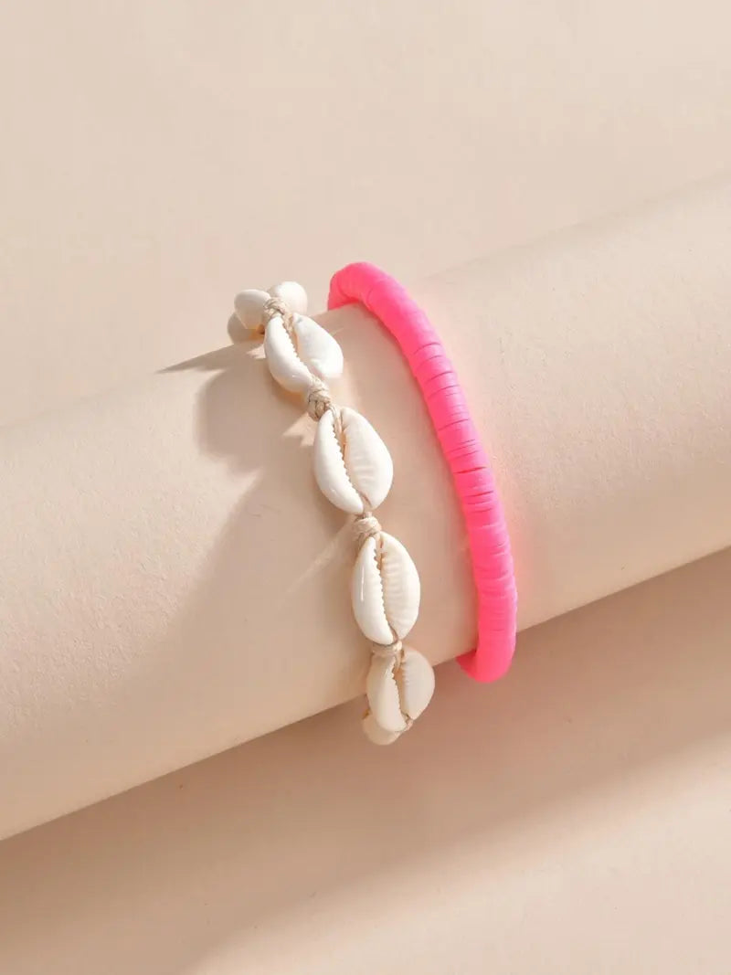 Boho Style Shell Decor Beaded Anklet