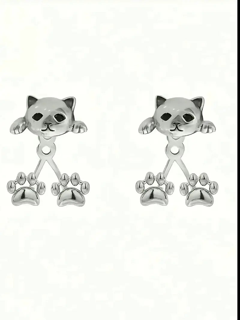 Cute Cat Claw Stud Earrings for Women