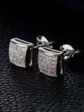 Iced Chics Curved Arc Hip-hop Zircon Stud Earrings Are Suitable for Both Men and Women