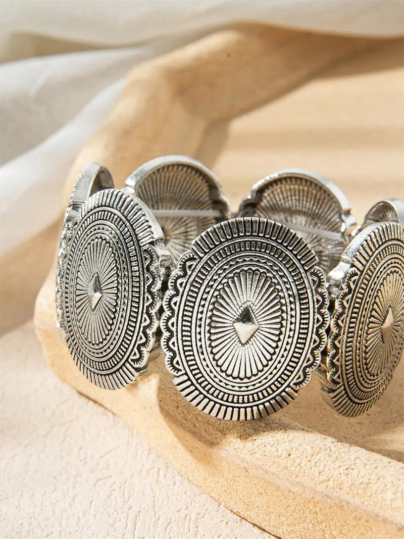 Vintage Western Style Unisex Elastic Bracelet