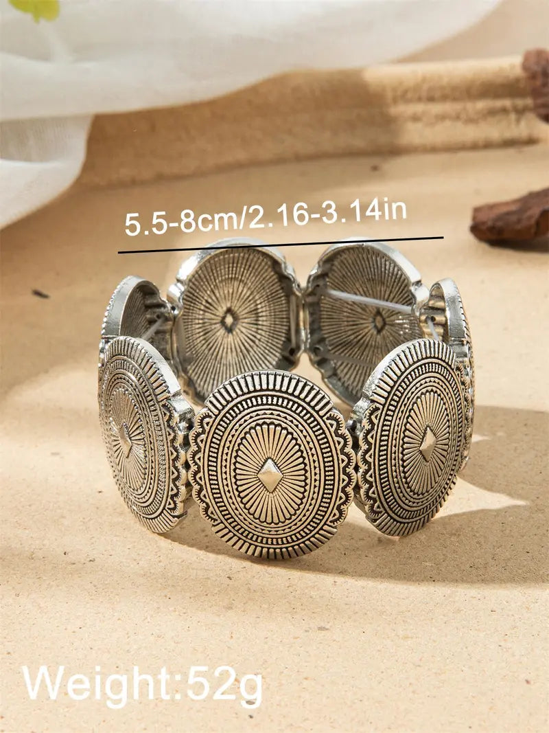 Vintage Western Style Unisex Elastic Bracelet