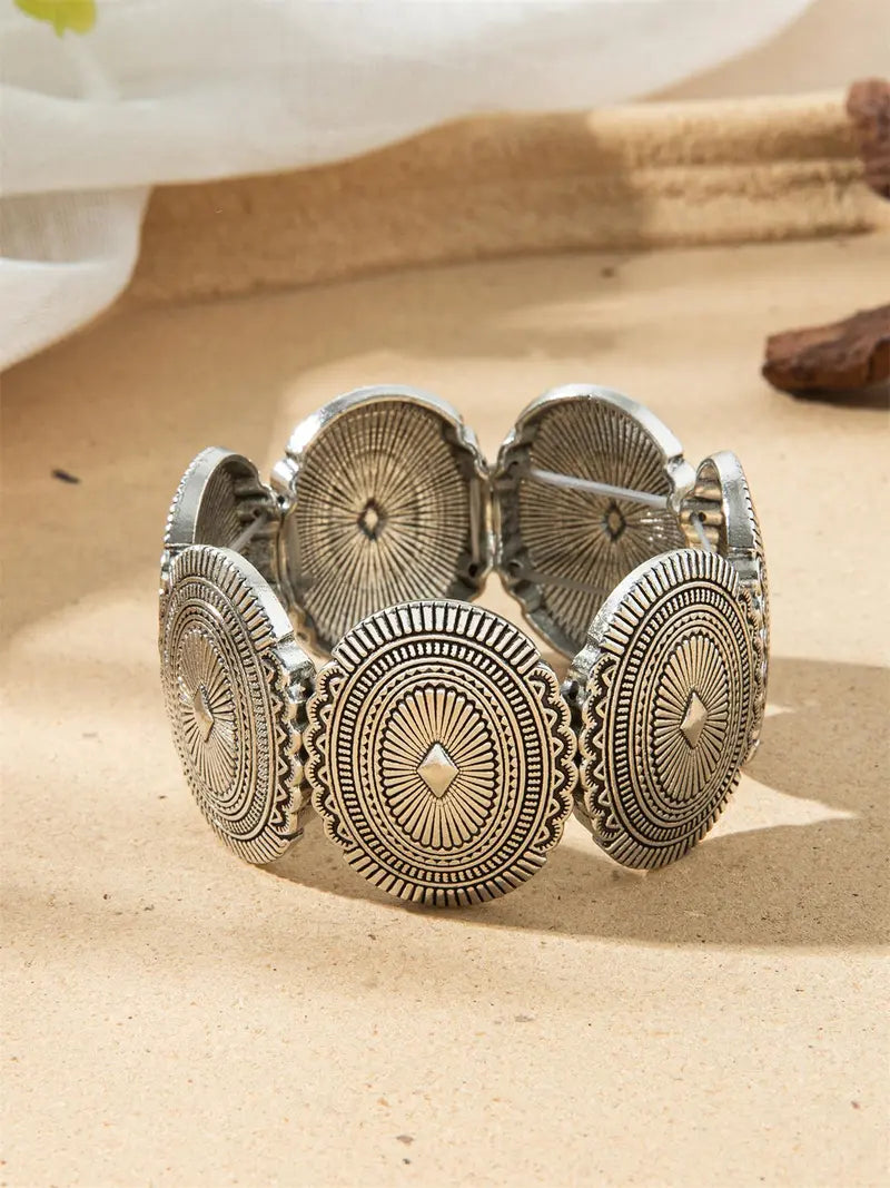 Vintage Western Style Unisex Elastic Bracelet