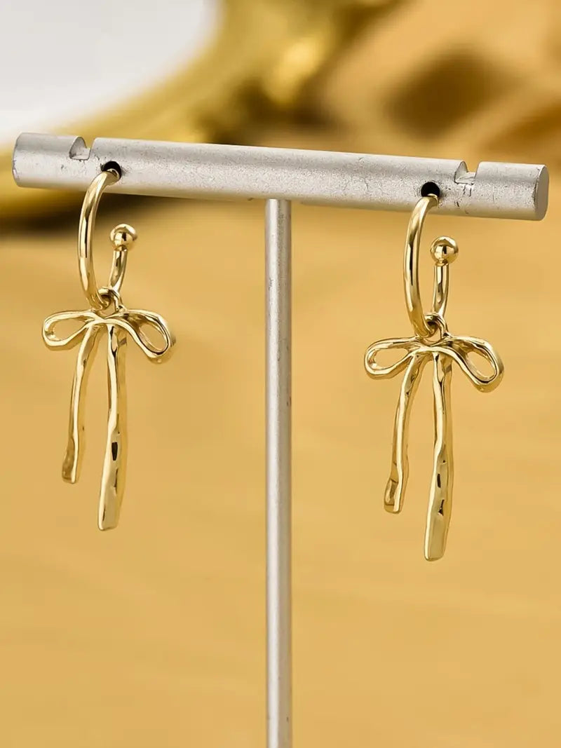 Women's Elegant Bowknot Design Dangle Earrings