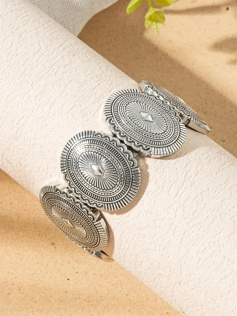 Vintage Western Style Unisex Elastic Bracelet